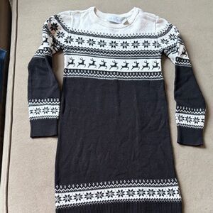 The Children's Place Black and Cream Knit Dress